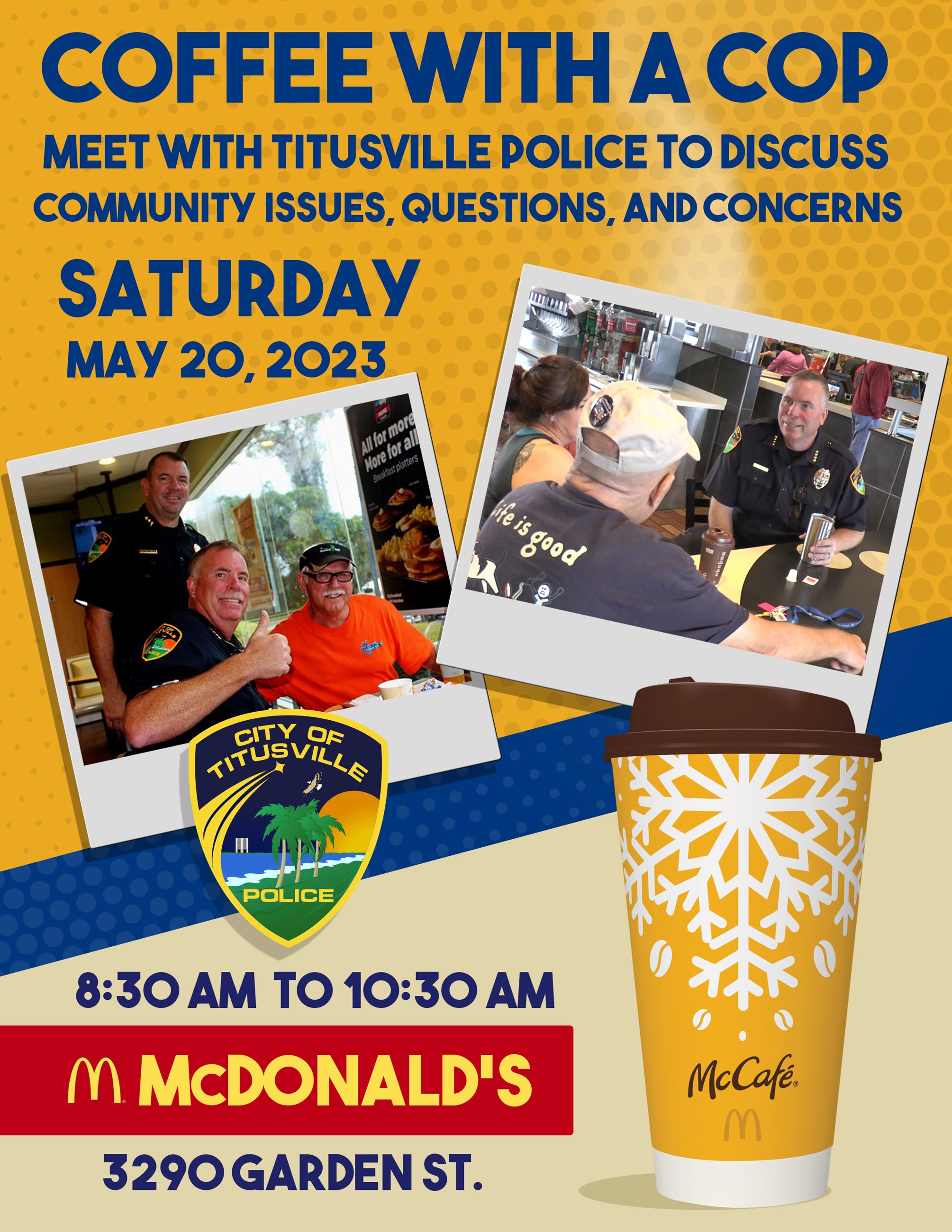 Coffee with a Cop 5.20.2023 flyer