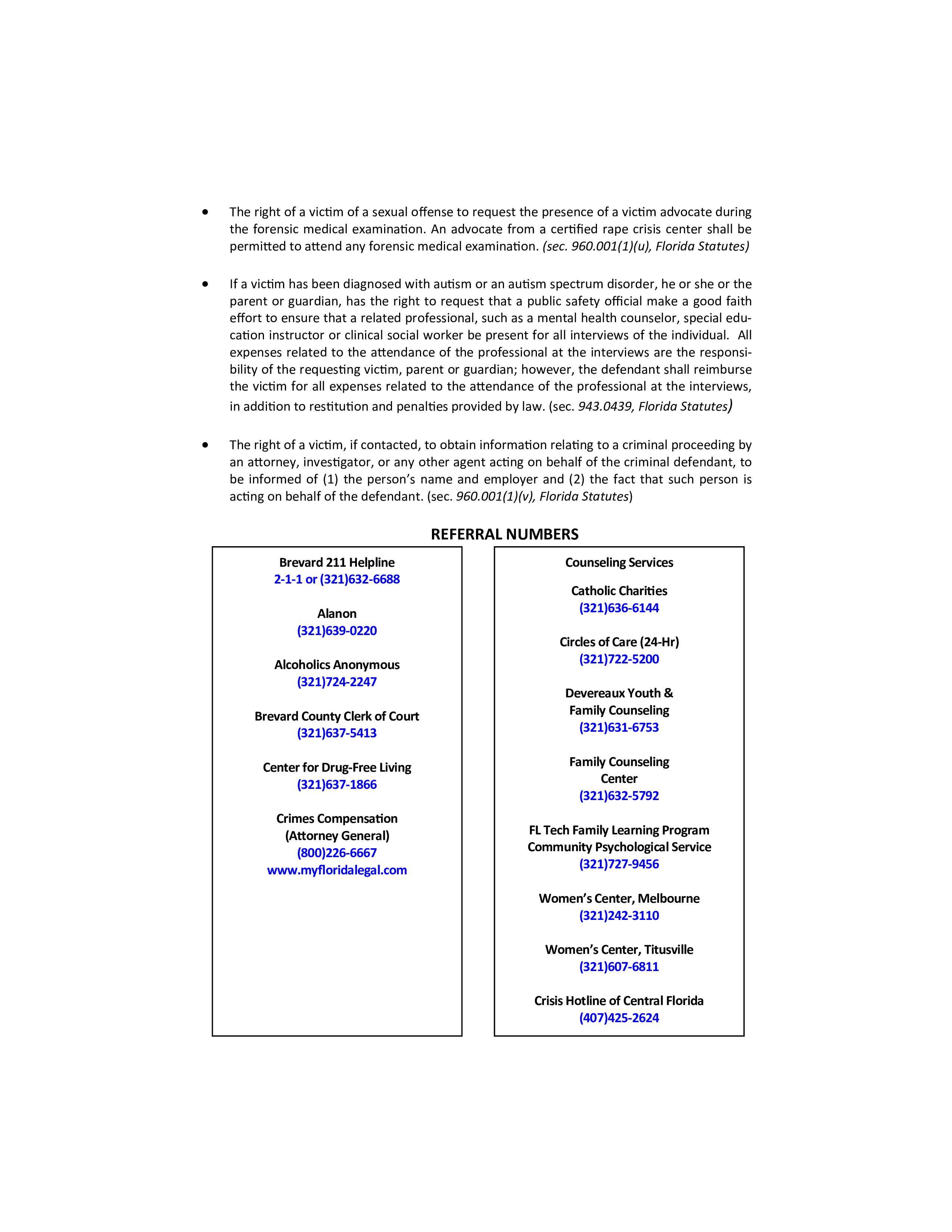 Victims Rights Brochure Page 11