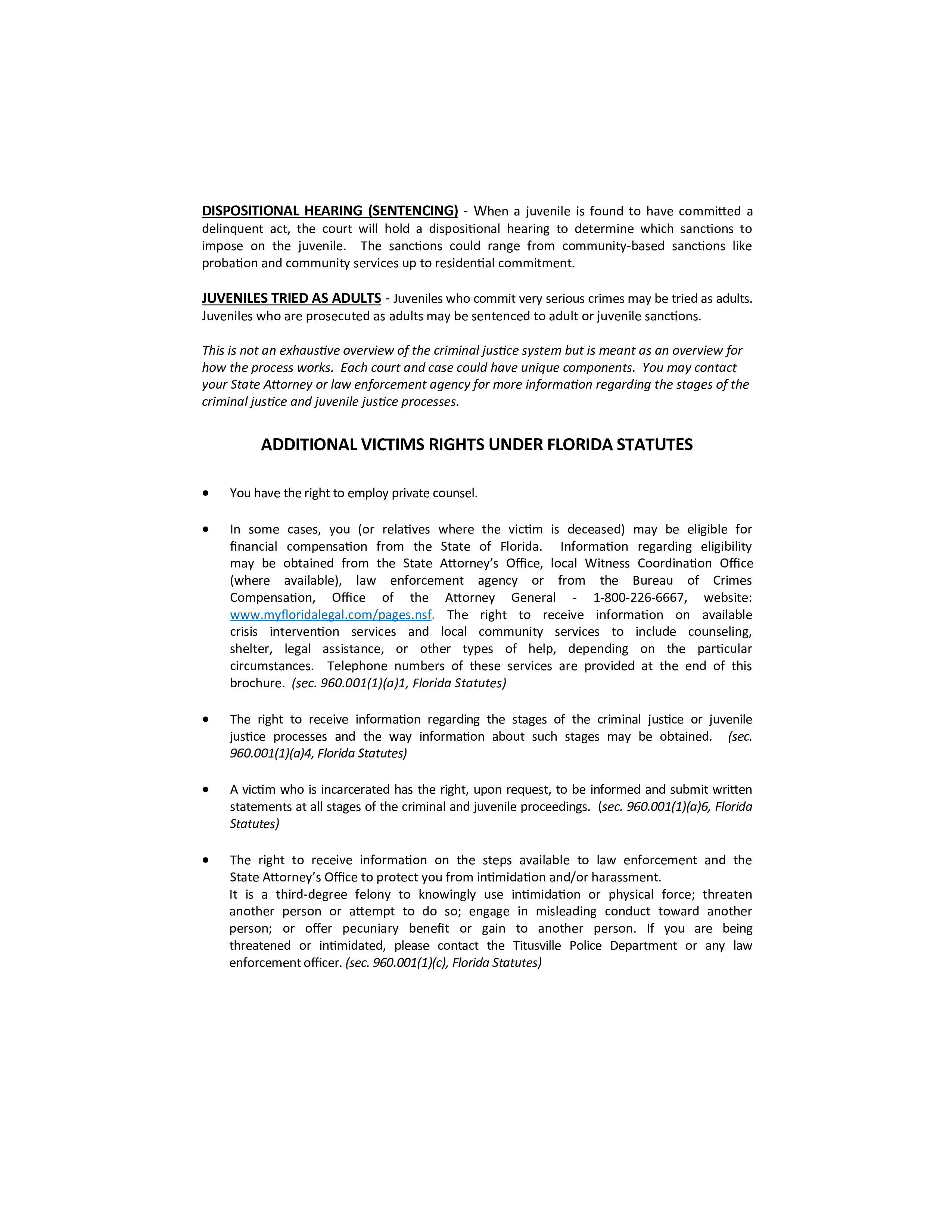 Victims Rights Brochure Page 8