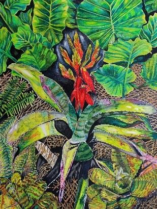 Painted image of a plant.