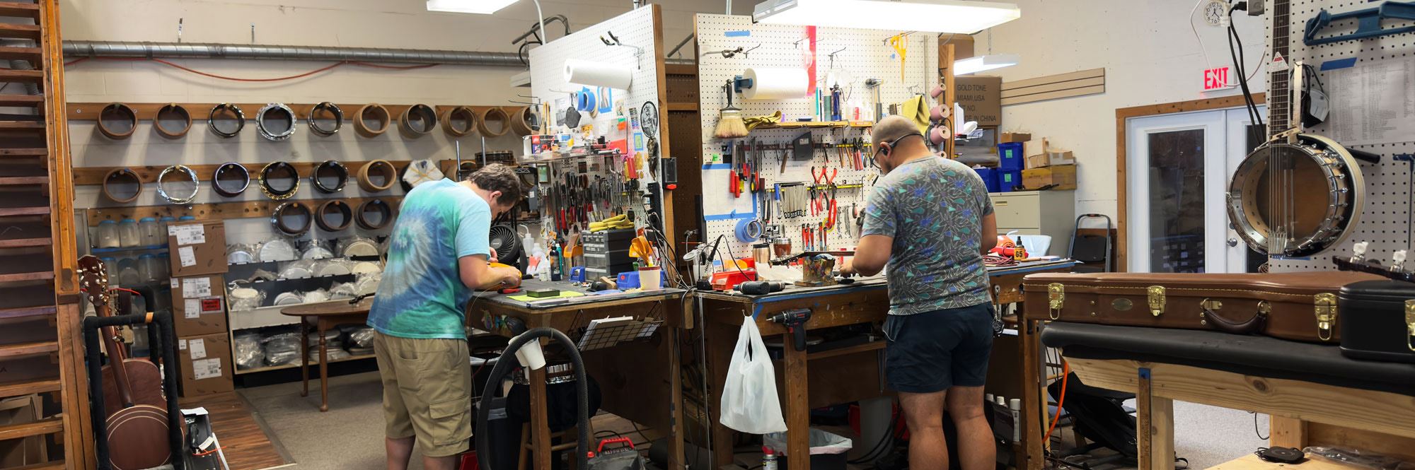 workers building instruments